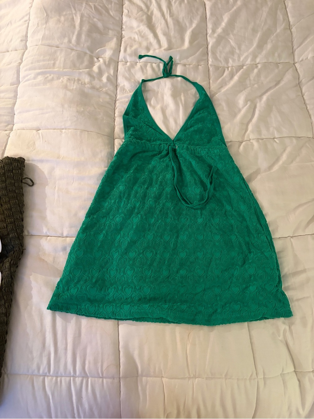 Green Halter beach cover up